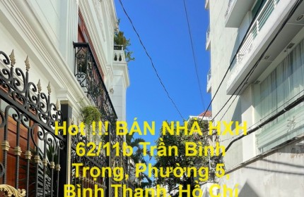 Hot !!! BÁN NHÀ HXH Thẳng Một Trục TRẦN BÌNH TRỌNG, PHƯỜNG 5, BÌNH THẠNH